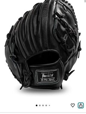 Franklin Men's Black Leather Baseball Glove
